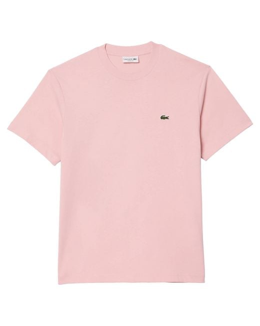 Lacoste T-Shirt Regular Fit in Pink für Herren