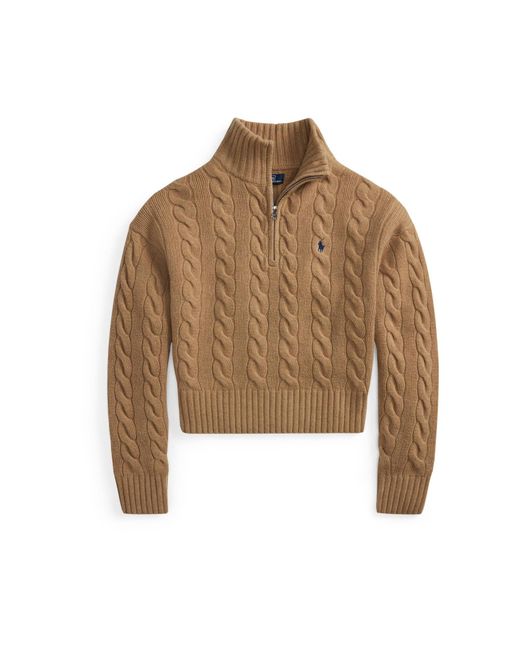 Polo Ralph Lauren Brown Strickpullover aus Wolle und Kaschmir
