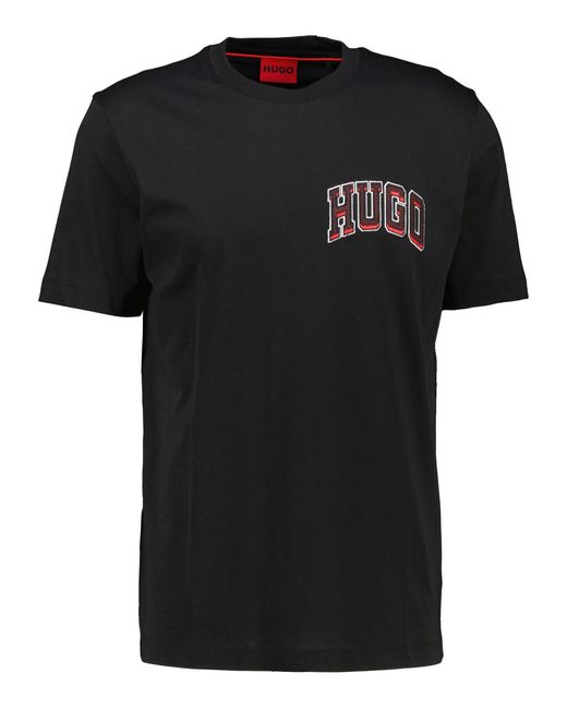HUGO T-Shirt DASKO Regular Fit in Black für Herren