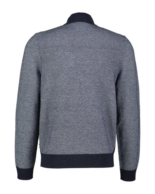 Boss Strickjacke aus Woll-Mix in Blue für Herren