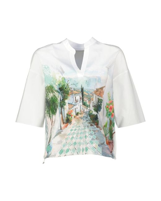 Marc Cain White Bluse Oversized Fit
