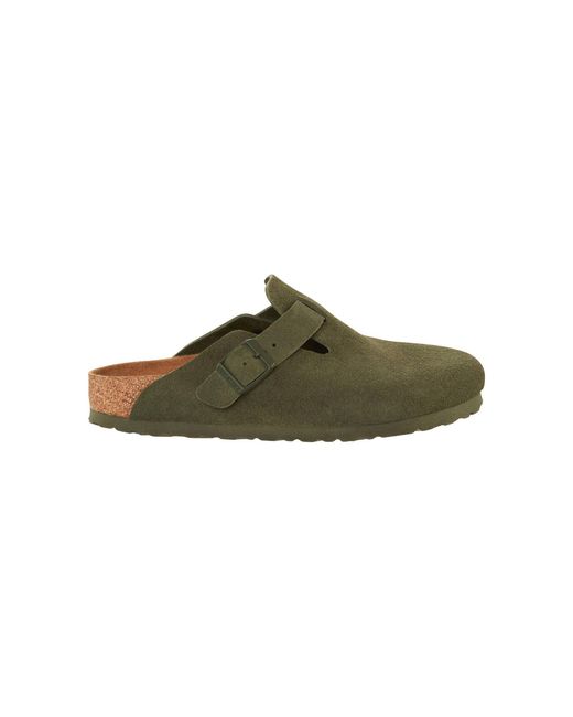 Birkenstock Green Pantoletten aus Veloursleder BOSTON THYME