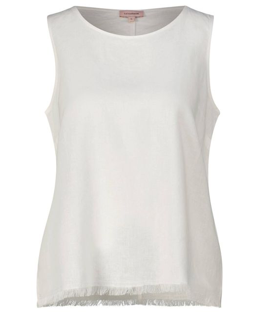 Kate Storm White Top mit Leinen