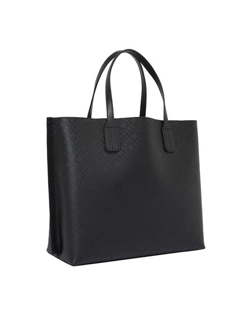 Tommy Hilfiger Black Shopper TH DISTINCT SATCHEL MONO