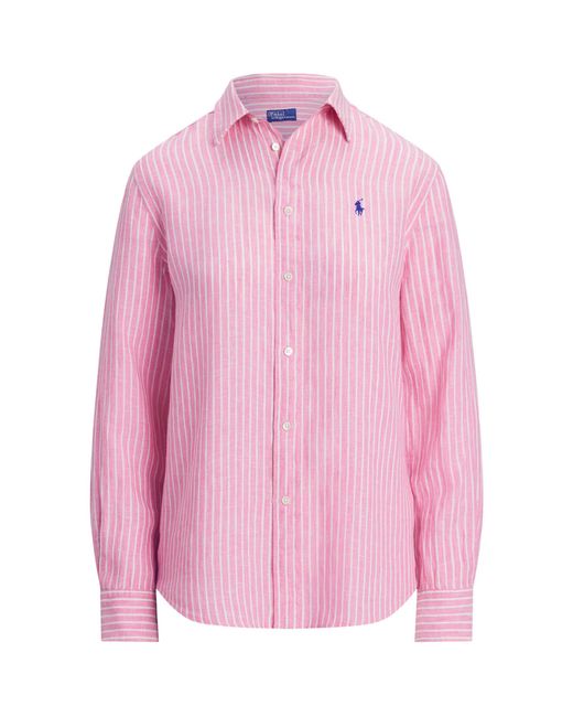 Polo Ralph Lauren Pink Bluse aus Leinen