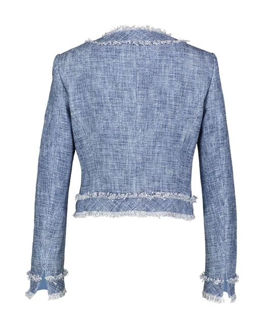 Maison Common Blue Blazer aus Baumwoll-Mix