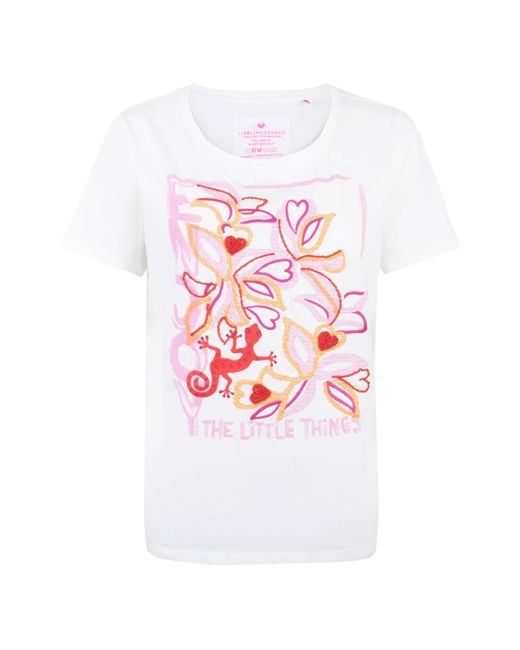 LIEBLINGSSTÜCK White T-Shirt mit Print