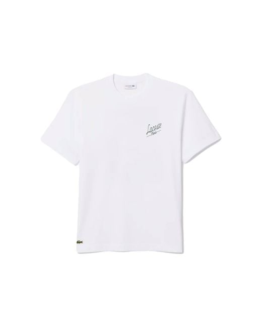 Lacoste T-Shirt aus Baumwolljersey Classic Fit in White für Herren
