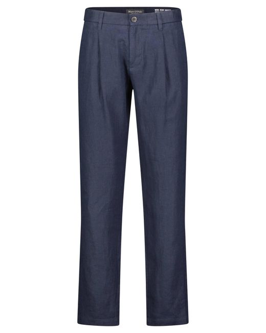 Marc O' Polo Leinenhose OSBY JOGGER PLEATS Tapered Fit in Blue für Herren