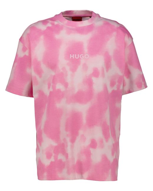 HUGO T-Shirt DIELO in Pink für Herren