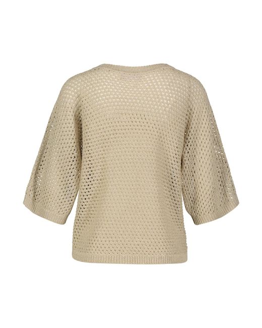 Hemisphere Natural Strickpullover mit Leinen und Glanzgarn