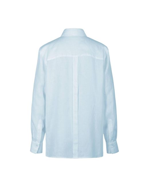 Riani Blue Hemdbluse aus Garment Dyed Leinen