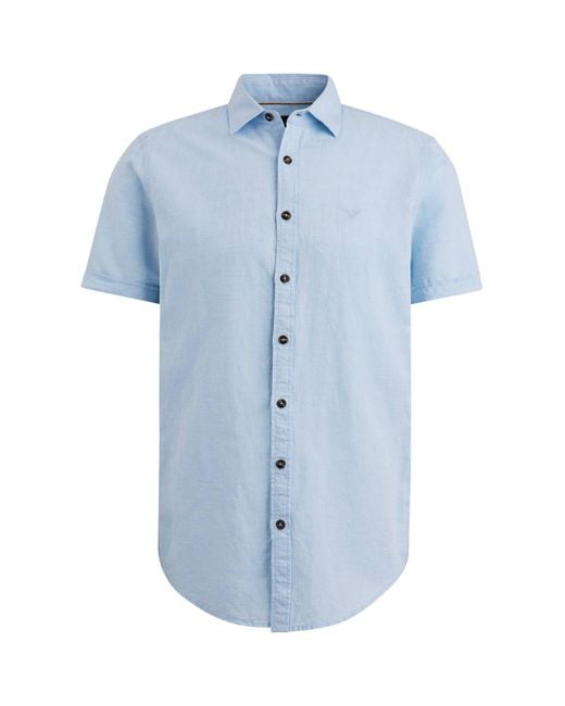 PME LEGEND Hemd Regular Fit Kurzarm in Blue für Herren