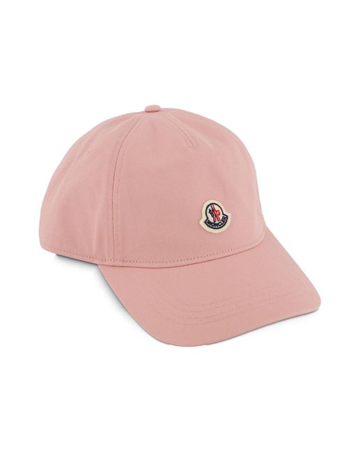 Moncler Pink Baseball Cap aus Gabardine