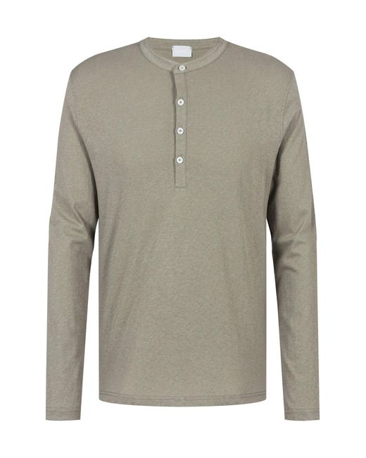 Mey Henley-Shirt Serie Linen in Gray für Herren