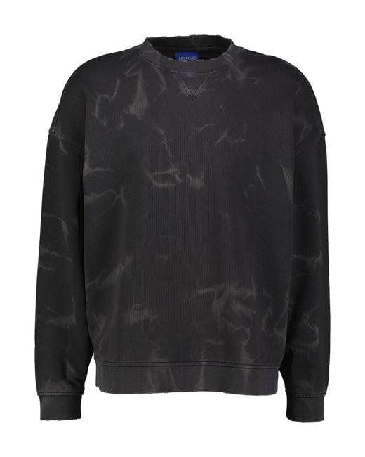 HUGO Sweatshirt aus Baumwoll-Terry NUSTROYOS in Black für Herren