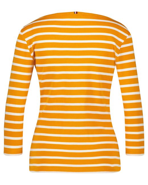 Tommy Hilfiger Yellow T-Shirt mit U-Boot-Ausschnitt 3/4-Arm