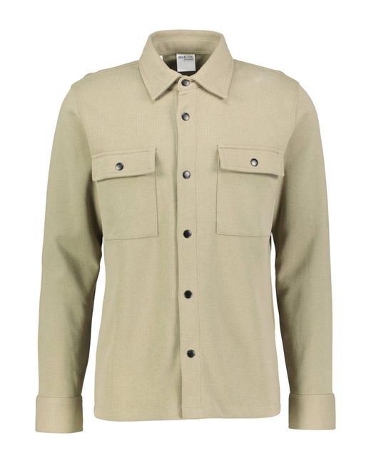 SELECTED Hemdjacke JACKIE in Natural für Herren