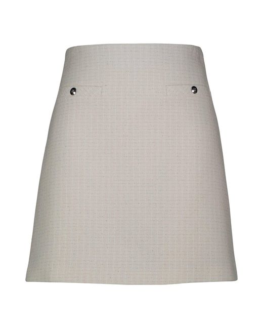 HUGO Gray Minirock mit Boucle-Struktur RABRINA