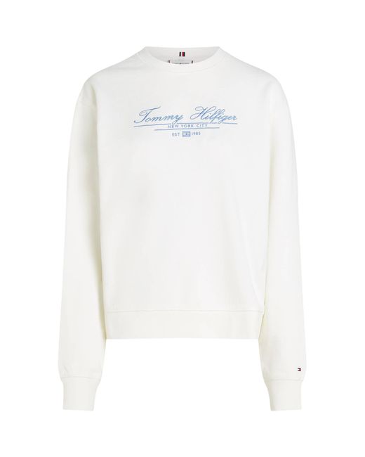 Tommy Hilfiger White Sweatshirt Regular Fit