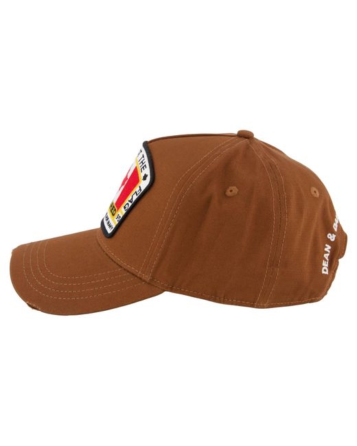 DSquared² Cap CANADA FLAG CAP in Brown für Herren