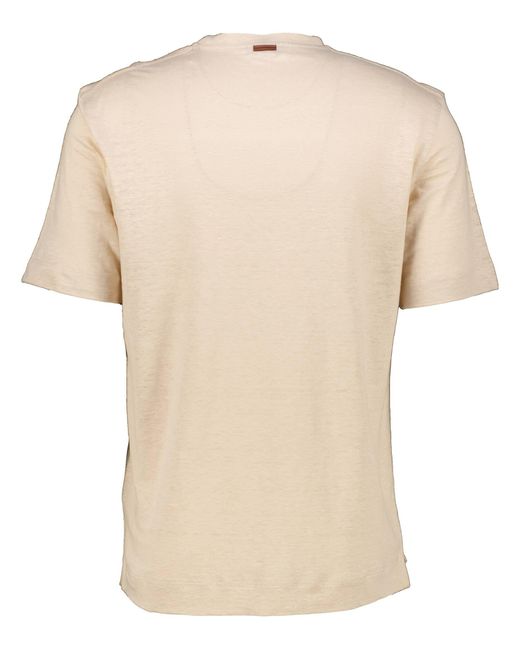 Zegna T-Shirt aus Leinen in Natural für Herren