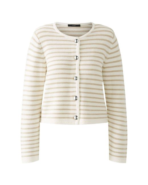 Ouí White Strickjacke