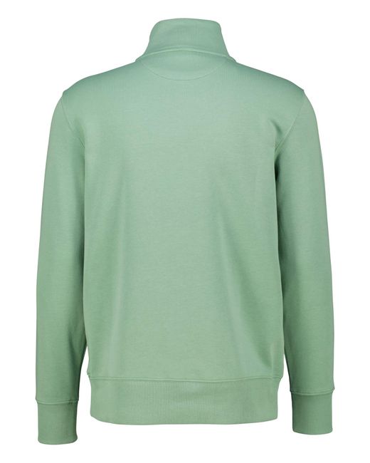 Gant Sweatshirt mit halblangem Reißverschluss in Green für Herren