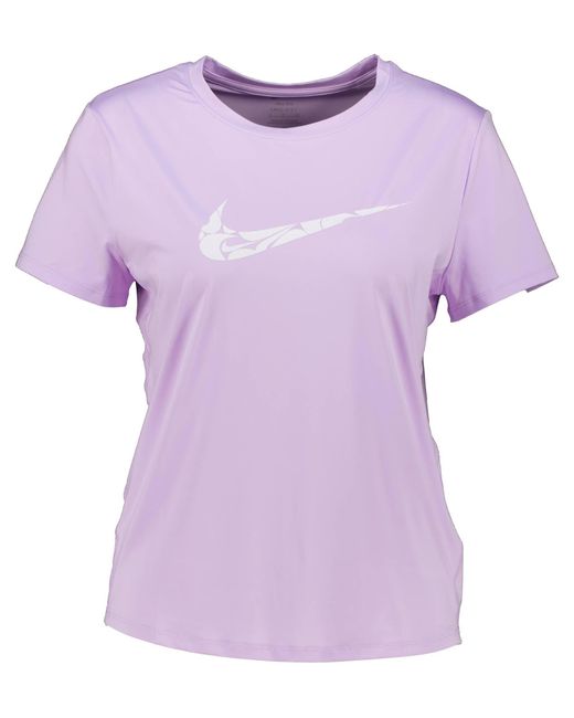 Nike Purple Laufshirt ONE SWOOSH DRI-FIT Regular Fit Kurzarm