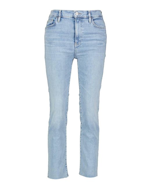 FRAME Blue Jeans LE HIGH STRAIGHT Cropped Fit