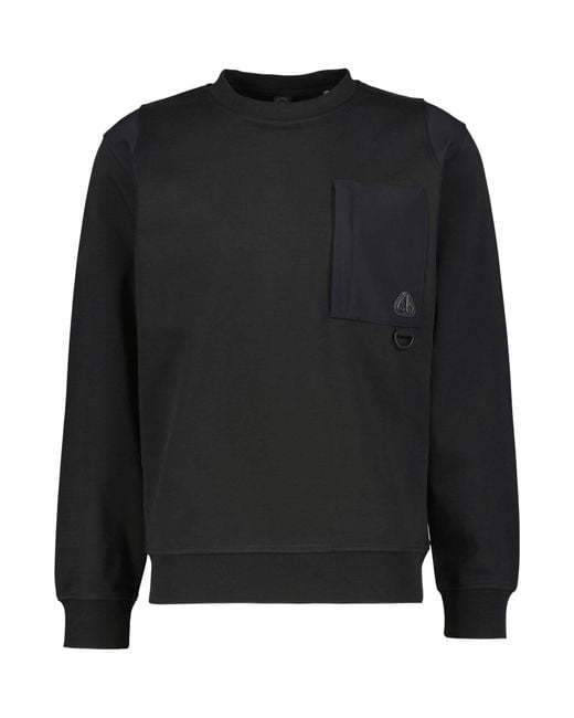 Moose Knuckles Sweatshirt DALON CREW in Black für Herren