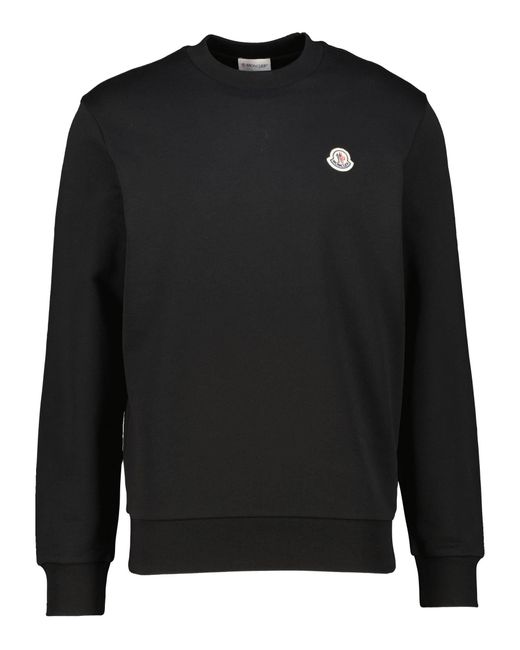 Moncler Sweatshirt mit Filz-Logo in Black für Herren