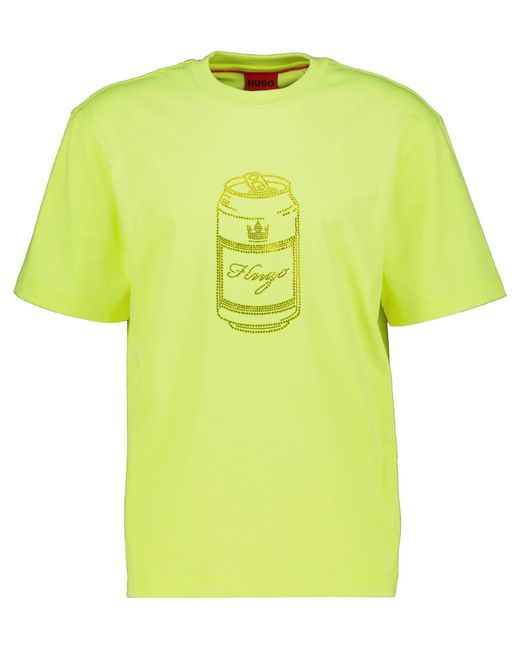 HUGO T-Shirt DEONDRIN in Yellow für Herren