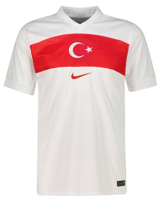 Nike White EM Fußballtrikot TÜRKEI 2024/25 STADIUM HOME