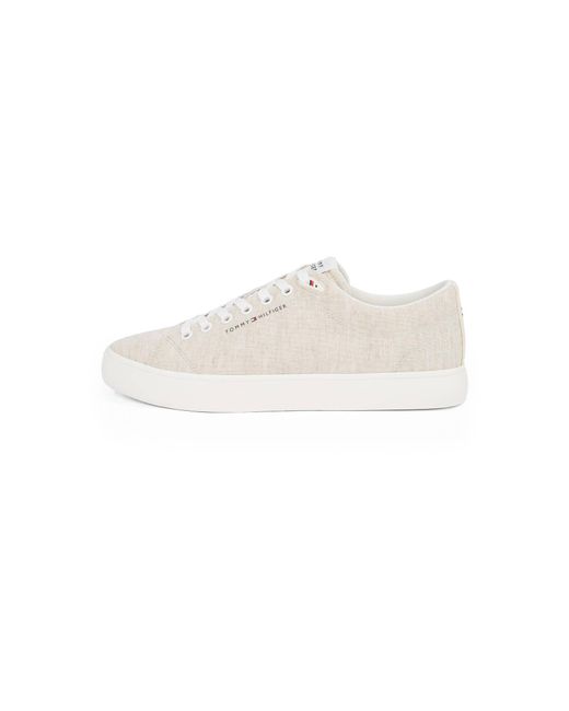 Tommy Hilfiger Sneaker aus Leinen CHAMBRAY in White für Herren