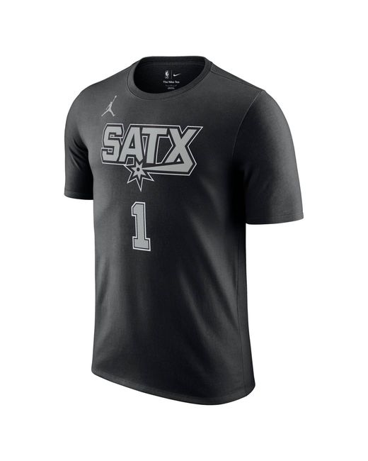 Nike Basketballshirt NBA VICTOR WEMBANYAMA SAN ANTONIO SPURS STATEMENT EDITION in Black für Herren