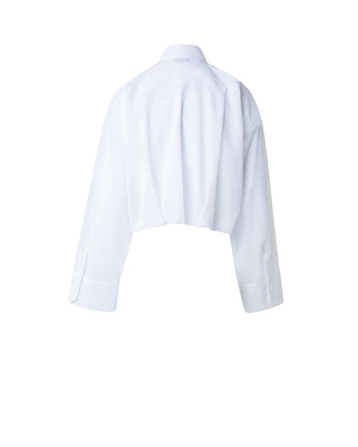 Akris White Bluse aus Baumwoll-Voile