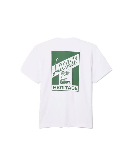 Lacoste T-Shirt aus Baumwolljersey Classic Fit in White für Herren