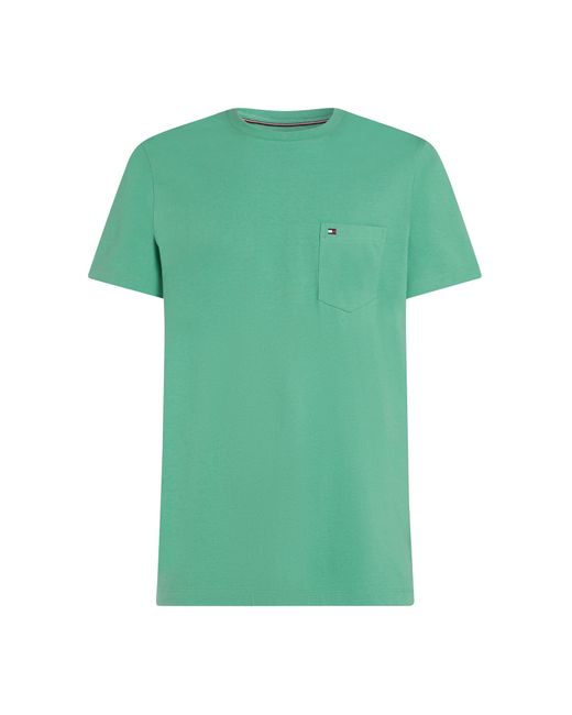 Tommy Hilfiger T-Shirt ESSENTIAL SOLID POCKET TEE in Green für Herren