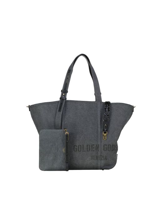 Golden Goose Deluxe Brand Black Shopper CANVAS TYE DYE PRINT TOTE