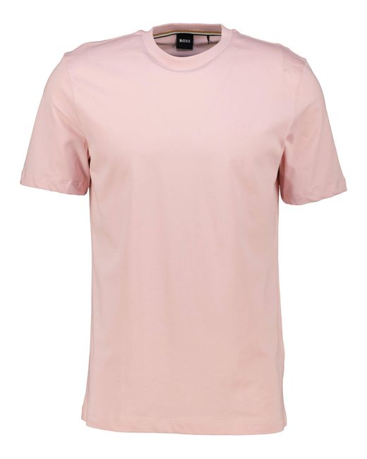 Boss T-Shirt THOMPSON Regular Fit in Pink für Herren