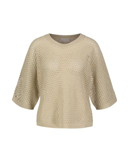 Hemisphere Natural Strickpullover mit Leinen und Glanzgarn