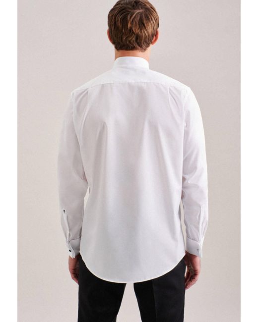 Seidensticker Smokinghemd Regular in White für Herren
