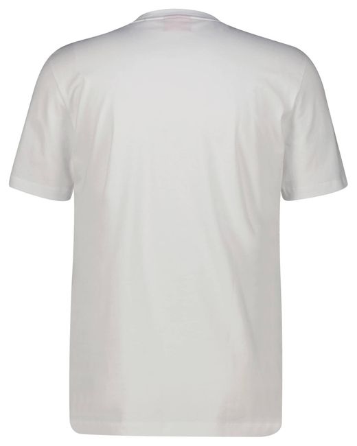 HUGO T-Shirt DETZINGTON mit reflektierendem Logo Regular Fit in White für Herren