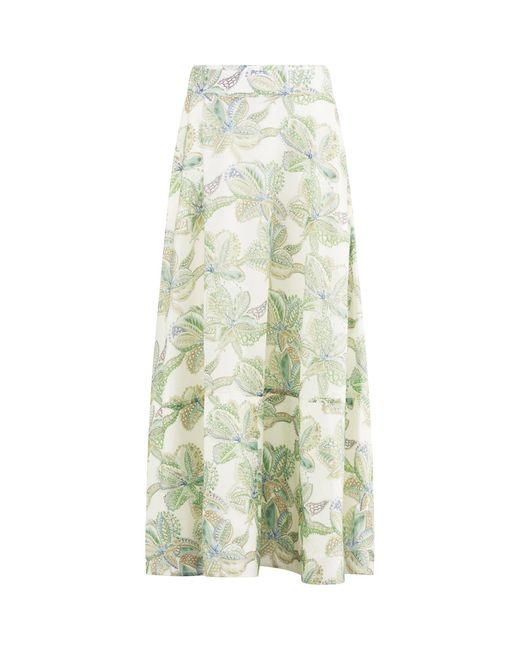 Riani White Maxirock DESERT ROSE PRINT