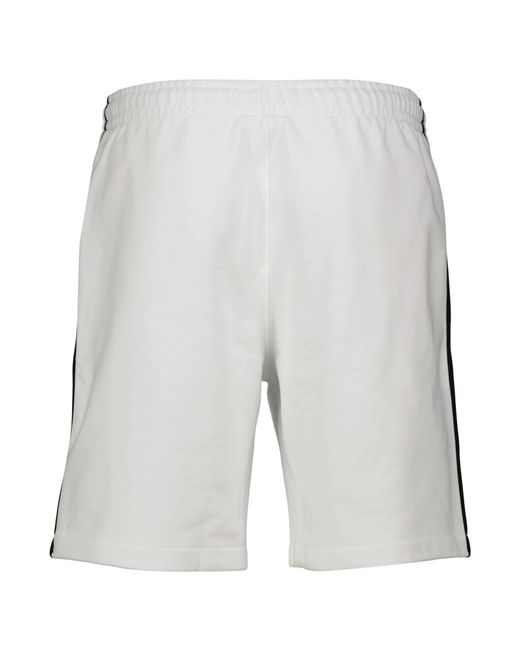 Lacoste Shorts aus Baumwollfleece in White für Herren