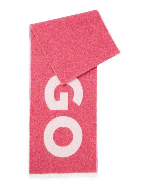 HUGO Schal ALEXIE mit DE Lyst Pink in | Wolle