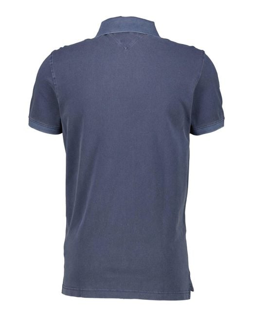Tommy Hilfiger Poloshirt aus Baumwolle GARMENT DYE Kurzarm in Blue für Herren