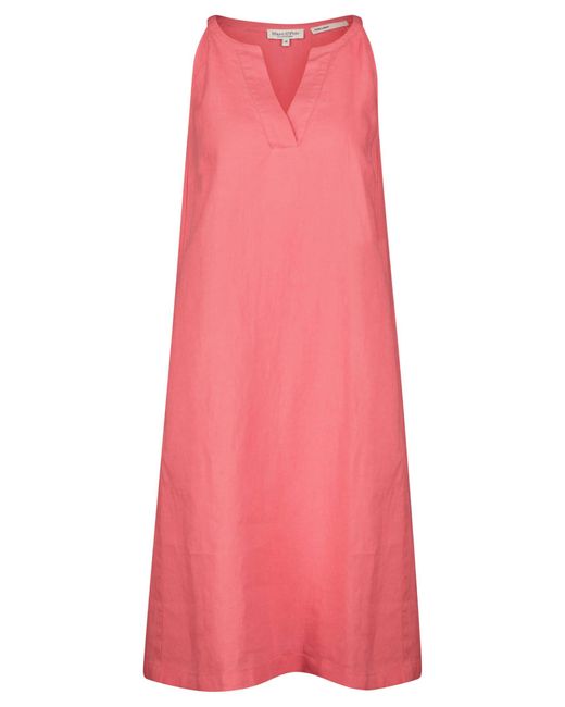 Marc O' Polo Pink Leinenkleid Relaxed Fit