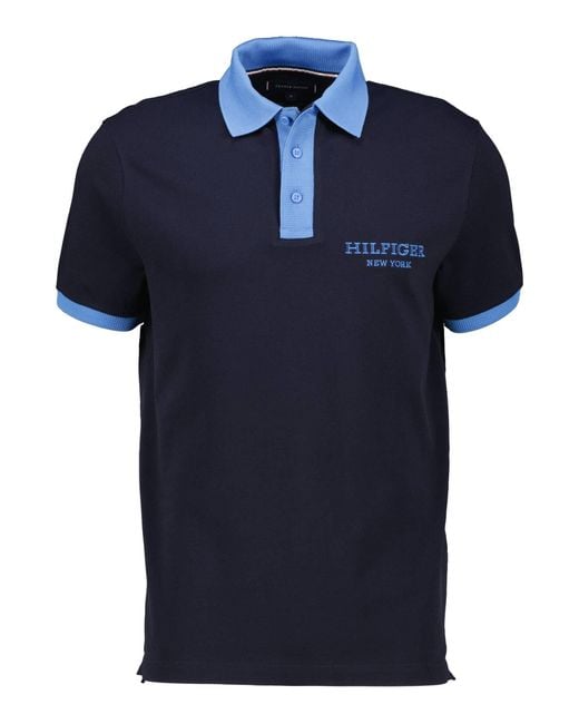 Tommy Hilfiger Poloshirt MONOTYPE RINGER Regular Fit in Blue für Herren